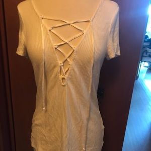 Project Social T Lace Up Shirt